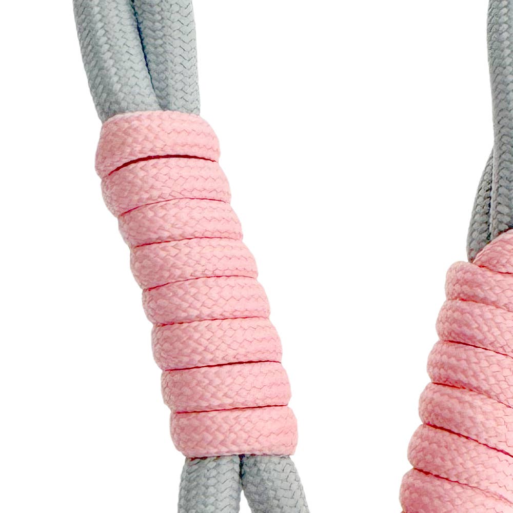 Handykette kurz grau/rosa