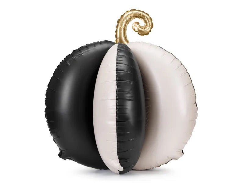Folienballon Kürbis schwarz/weiß