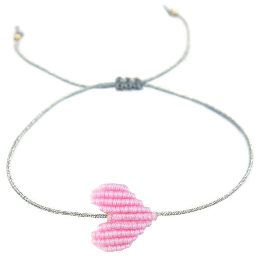 Armband Baby rosa Herz Silber