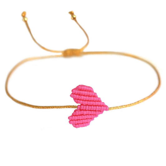Armband rosafarbenes Herz