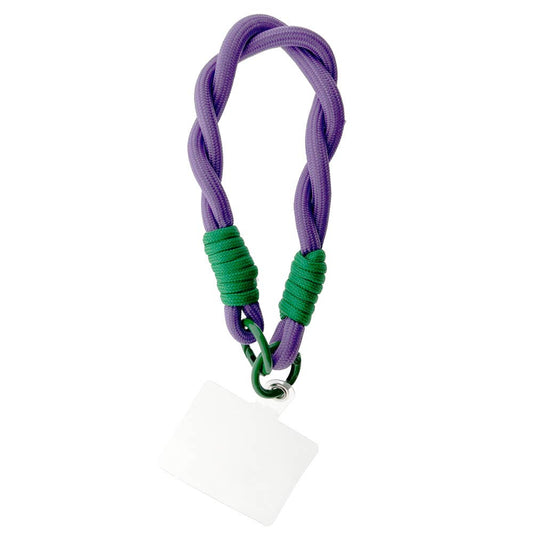 Handykette kurz lila/grün