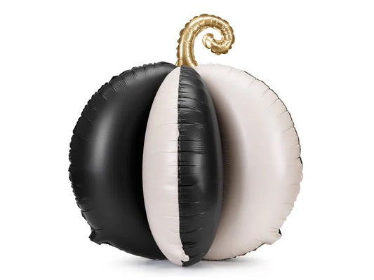 Folienballon Kürbis schwarz/weiß