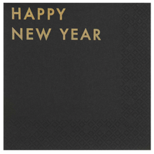 Lade das Bild in den Galerie-Viewer, Servietten Happy New Year schwarz
