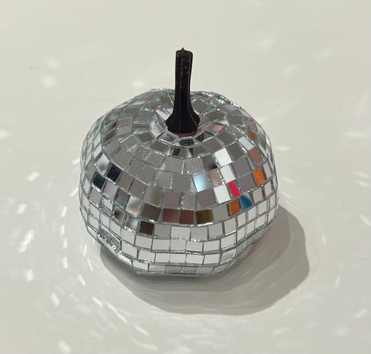 Disco Deko-Kürbis SILBER S