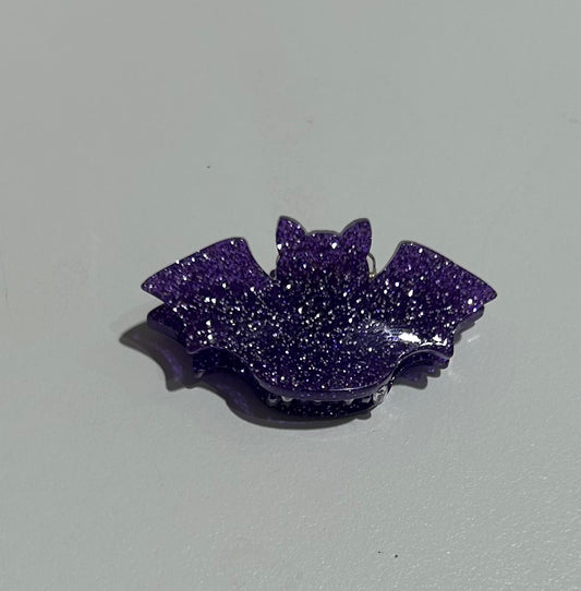 Haarklammer Fledermaus Glitzer lila