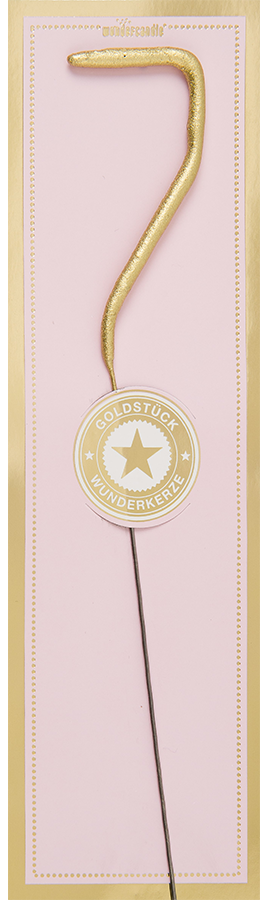 Wunderkerze Zahl 7 gold