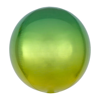 Folienballon Orbz gelb/grün
