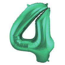 Lade das Bild in den Galerie-Viewer, Folienballon Zahlen matt grün, 86cm
