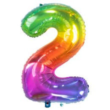 Lade das Bild in den Galerie-Viewer, Folienballon Zahlen Regenbogen, 86cm
