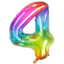 Lade das Bild in den Galerie-Viewer, Folienballon Zahlen Regenbogen, 86cm
