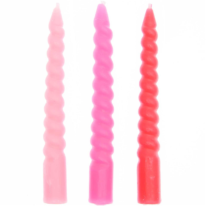 Spiralkerzen pink