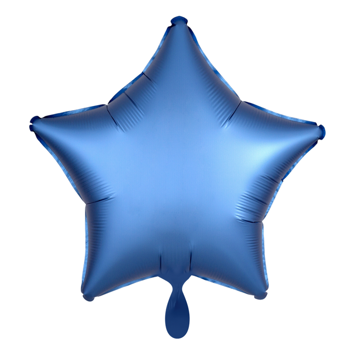 Folienballon Stern Silk Blau