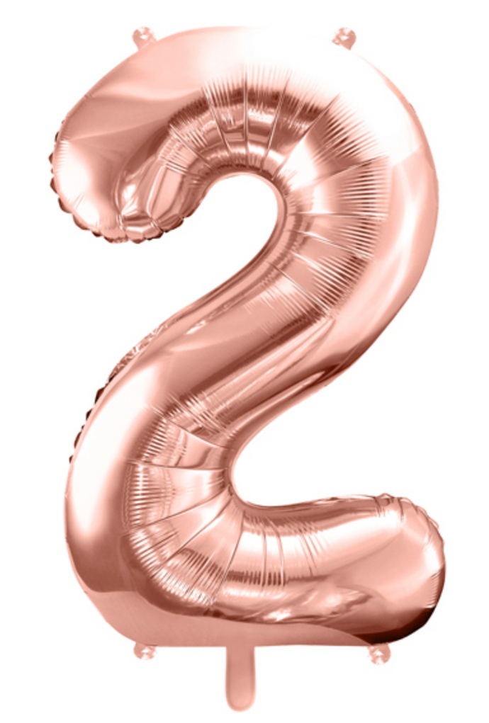 Folienballon Zahlen ROSÉ, 86cm