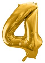 Lade das Bild in den Galerie-Viewer, Folienballon Zahlen GOLD, 86cm
