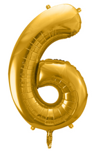Lade das Bild in den Galerie-Viewer, Folienballon Zahlen GOLD, 86cm
