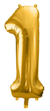 Lade das Bild in den Galerie-Viewer, Folienballon Zahlen GOLD, 86cm
