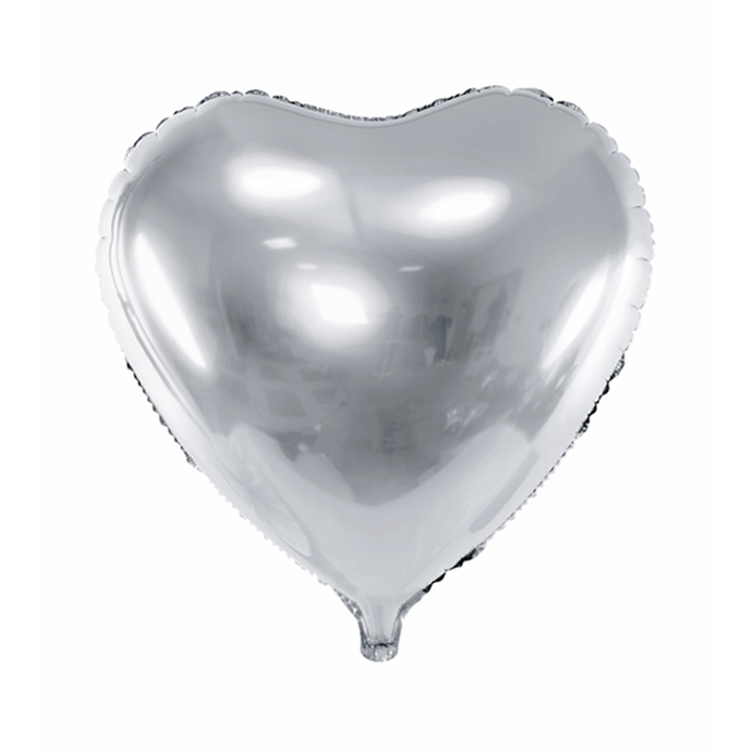 Folienballon Herz silber