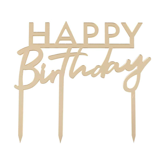 Acryl Caketopper gold
