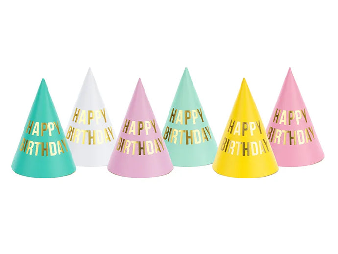 Partyhüte Happy Birthday Mix