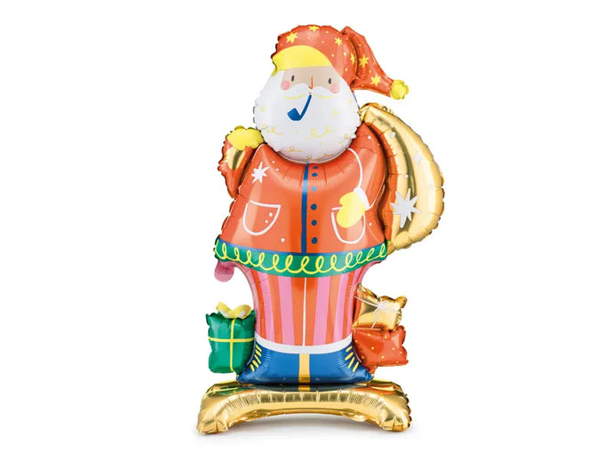 Stehender Folienballon Weihnachtsmann