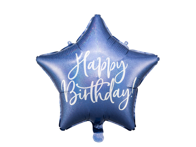 Happy Birthday Stern blau