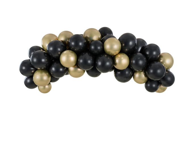 Ballongirlande schwarz/gold