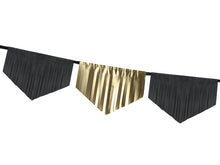 Lade das Bild in den Galerie-Viewer, Fransengirlande schwarz/gold
