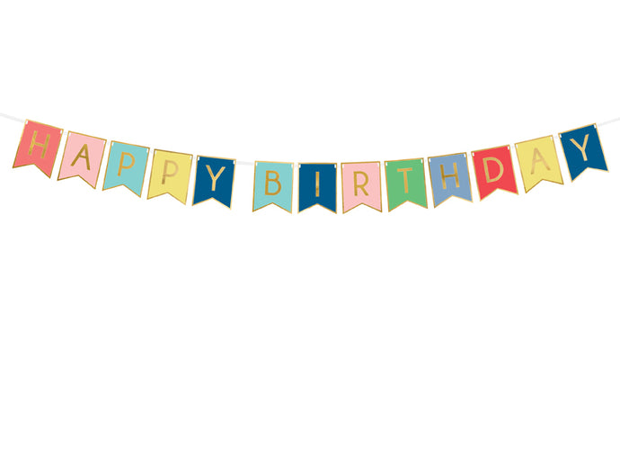 Girlande Happy Birthday bunt