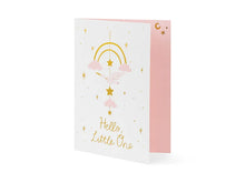 Lade das Bild in den Galerie-Viewer, Glückwunschkarte Babyshower rosa
