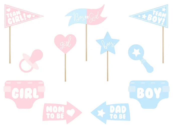 Gender Reveal Party Foto Booth Mix