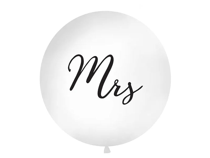 Riesenballon Mrs. weiß/schwarz