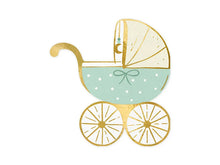 Lade das Bild in den Galerie-Viewer, Papierserviette Kinderwagen blau
