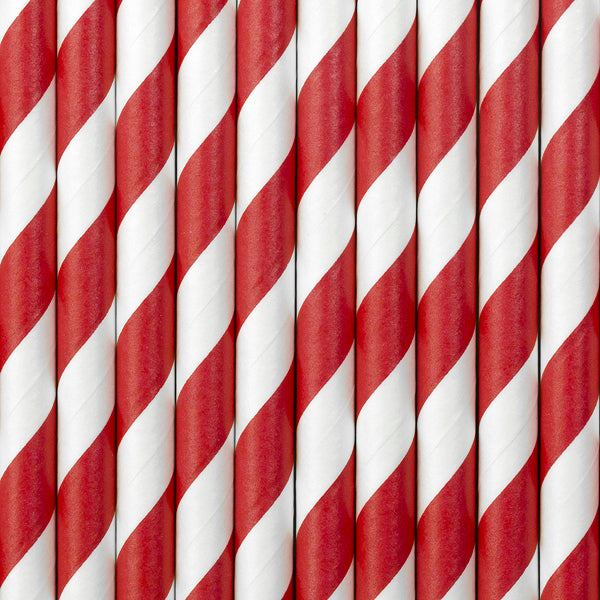 Strohhalm rot/weiß gestreift