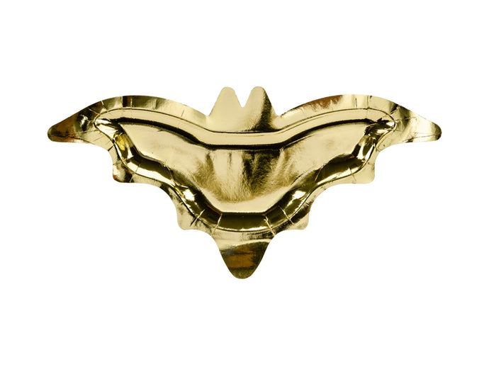Fledermaus Pappteller gold