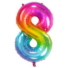 Lade das Bild in den Galerie-Viewer, Folienballon Zahlen Regenbogen, 86cm
