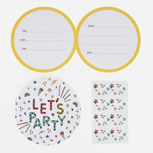 Lade das Bild in den Galerie-Viewer, Einladungskarten-Set Let`s Party
