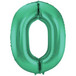 Folienballon Zahlen matt grün, 86cm