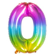 Lade das Bild in den Galerie-Viewer, Folienballon Zahlen Regenbogen, 86cm
