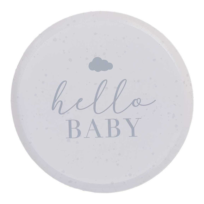 Teller Hello Baby nude/hellgrau